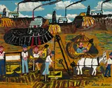 Sam Byrne, Broken Hill District Mining as in 1881, 1881, oil and coal on composition board