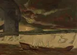 Rick Amor, Collecting Driftwood 1993, 1993, oil on canvas
