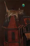 Charles Blackman, (Cat on a Roof) (1952)