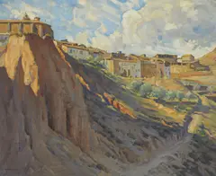 Herbert Rose, (Hilltop Town), oil on canvas