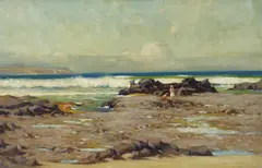 Charles Wheeler, Where Spent Waves Rest, oil on canvas