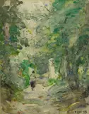 David Davies, The Lane to the Village, watercolour