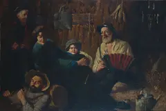 The Family Musician 1904 by Antonio Dattilo Rubbo, 1904, oil on canvas, sold Apr 2014