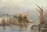 Frederick McCubbin, BARGES, POOL OF LONDON (1907)