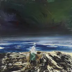 ANTARCTIC EXPLORER 1964 by Sidney Nolan, 1964, oil on composition board, sold Nov 2013