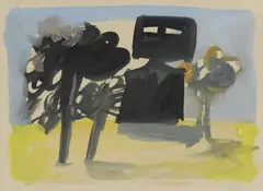 Sidney Nolan, NED KELLY (1946), 1946, ink and wash on paper