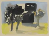 NED KELLY (1946) by Sidney Nolan, 1946, ink and wash on paper, sold Nov 2013
