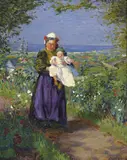 Ambrose McCarthy Patterson, (BRETON WOMAN AND CHILD) 1908, 1908, oil on canvas