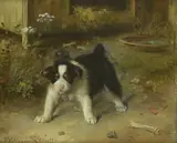 William Strutt, BORN FOR MISCHIEF (1892-1893), 1892-1893, oil on canvas on board (2)