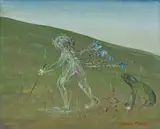 Arthur Boyd, BLIND NEBUCHADNEZZAR WITH STICK AND TOAD (1972), 1972, oil on canvas