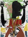 Gareth Laurence Sansom, BLACK HEADS ARE FUN (1982), 1982, enamel and synthetic polymer paint on composition board