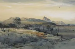 THE EASTERN MACDONNELLS 1978 by Kenneth Jack, 1978, watercolour and pastel, sold Oct 2013