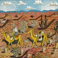 LASSETER'S LAST RIDE by Sam Byrne, oil on composition board, sold Oct 2013