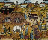 Sam Byrne, MINING BROKEN HILL, 1886, 1886, oil on composition board