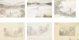 John Glover, TWO VIEWS OF ULLSWATER (TWO VIEWS OF SWAN BAY, VAN DIEMAN'S (SIX ILLUSTRATIONS DEPICTING A SELF PORTRAIT, ENGLISH AND AUSTRALIAN LANDSCAPES) (CIRCA 1805-1831)