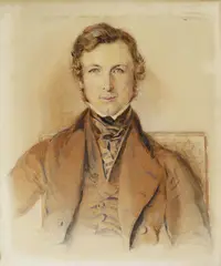 Thomas Wainewright, PORTRAIT OF THOMAS GIBLIN (1846), 1846, pencil and watercolour heightened with white on paper