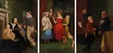 Thomas Bock, MARGARET AND WILLIAM ROBERTSON AND THEIR FAMILY (1847), 1847, oil on cardboard (three panels)