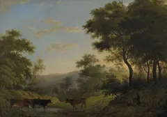 (LANDSCAPE WITH CATTLE) (CIRCA 1820) by John Glover, 1820, oil on canvas, offered Jun 2013