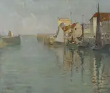 Charles Wheeler, (DUTCH HARBOUR SCENE) (1914)