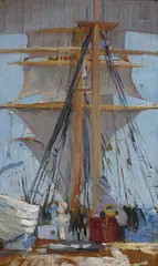 BARQUE ‘C.B. PEDERSEN’ (1935) by Violet Teague, 1935, oil on board, offered Jun 2013