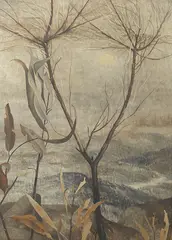 Freda Robertshaw, EARLY MORNING MISTS, MERYLA, oil on composition board