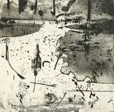 Fred Williams, YARRA BILLABONG, KEW II (1975), 1975, etching, aquatint, drypoint, engraving and burnisher