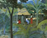 (ISLAND VILLAGERS) by Ray Crooke, oil on canvas on composition board, offered Jun 2013