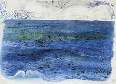 Brett Whiteley, THE WAVES, PORT VILA 1984, 1984, ink, watercolour and gouache on paper