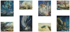 James Gleeson, ODYSSEUS (1964), 1964, eight framed panels, mounted on composition board