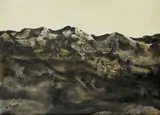 Ray Crooke, BLUFFS, CHILLAGOE, NORTH QUEENSLAND, oil on canvas on board