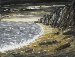 Peter Booth, PAINTING (ROCKS AND SEA) 2000, 2000, oil on linen