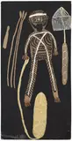 Mick Namarari Tjapaltjarri, CEREMONIAL MEDICINE STORY (1971), 1971, natural earth pigments and bondcrete on composition board