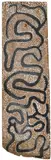 Johnny Warangula Tjupurrula, WATER DREAMING AND LIGHTNING (1971), 1971, natural earth pigments and bondcrete on composition board