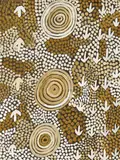 Johnny Warangula Tjupurrula, THIS EMU GOING EAST (1972), 1972, natural earth pigments and bondcrete on composition board