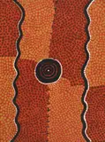 Kenny Bell Tjampitjinpa, BUSH TURKEY STORY (1974), 1974, synthetic polymer paint on artist board