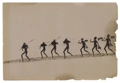 Tommy McRae, RETURNING FROM THE CHASE (CIRCA 1890), 1890, 24 X 35CM
