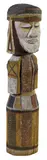 Micky Aruni, UNTITLED (JANUS FIGURE) (CIRCA 1973), 1973, natural earh pigments on carved iron-wood