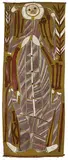 John Mawurndjul, NARMARDIN (1993), 1993, natural earth pigments and synthetic binder on eucalyptus bark