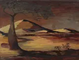 Russell Drysdale, LANDSCAPE IN BROWN AND YELLOW (1953)