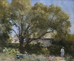 THE OLIVE TREE (1929) by Arthur Streeton, 1929, oil on canvas on composition board, sold May 2013