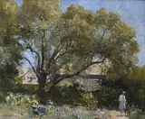 THE OLIVE TREE (1929) by Arthur Streeton, 1929, oil on canvas on composition board, sold May 2013