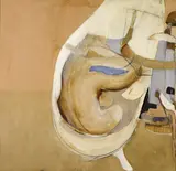 WOMAN IN A BATH 1 1963 by Brett Whiteley, 1963, oil, tempera and collage on composition board, sold May 2013