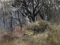 OLD MINE SHAFT (1958-1959) by Arthur Boyd, 1958-1959, oil on composition board, sold May 2013