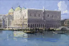 Arthur Streeton, THE DOGE'S PALACE (1908), 1908, oil on canvas