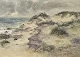 Arthur Boyd, OCEAN BEACH, RYE (1957), 1957, oil on canvas on composition board