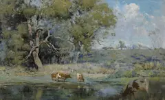 Penleigh Boyd, THE POOL BELOW THE FARM 1910, 1910, oil on canvas