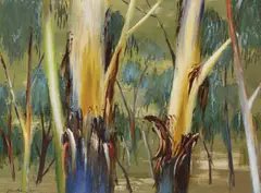 BUSH 1965 by Albert Tucker, 1965, synthetic polymer paint on composition board, sold May 2013