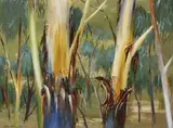 BUSH 1965 by Albert Tucker, 1965, synthetic polymer paint on composition board, sold May 2013