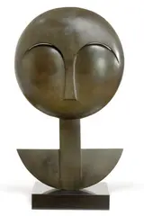 Joel Elenberg, MASK A (1979-1980), 1979-1980, bronze and black Belgian marble