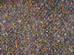 Asher Bilu, THE EYES HAVE IT 1987, 1987, resin and pigments on board (in relief)